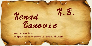 Nenad Banović vizit kartica